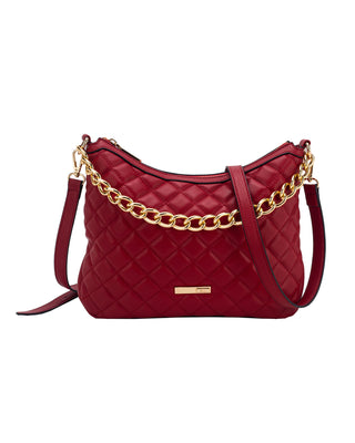 Innsbruck Quilted Hobo Bag | Red