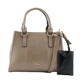 Lunar Top Handle & Mini Purse Bag | Taupe