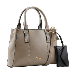 Lunar Top Handle & Mini Purse Bag | Taupe