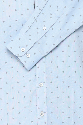 Steven Oxford Dot Shirt | Silver Lake Blue