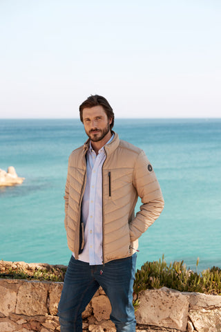 Steven Oxford Stripe Shirt | Chambray Blue