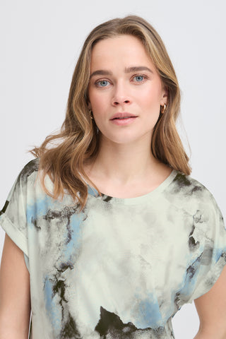 Seen Tee | Dusty Olive Watercololur