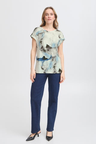 Seen Tee | Dusty Olive Watercololur