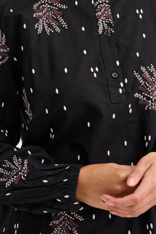 Brea Shirt | Black Embroidery
