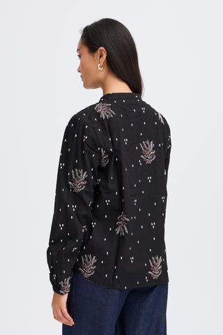 Brea Shirt | Black Embroidery