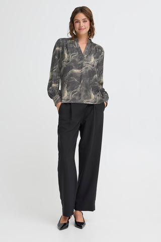 Hatti Blouse | Grey Watercolour