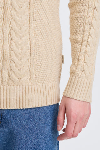 Basim Half Zip  | Oyster Grey