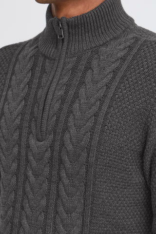 Basim Half Zip  | Charcoal Mix