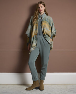 Plaid Poncho  | Blue