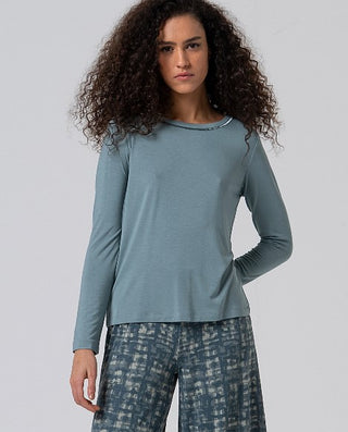 Ringer Tee | Dusty Blue