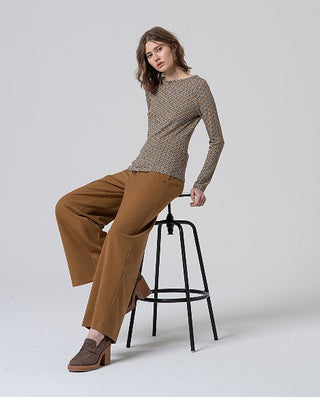 Boat Neck Tee | Blue