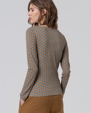 Boat Neck Tee | Blue