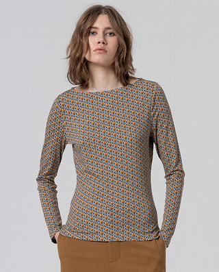 Boat Neck Tee | Blue