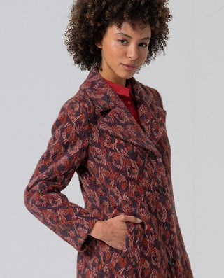 Printed Coat | Orange