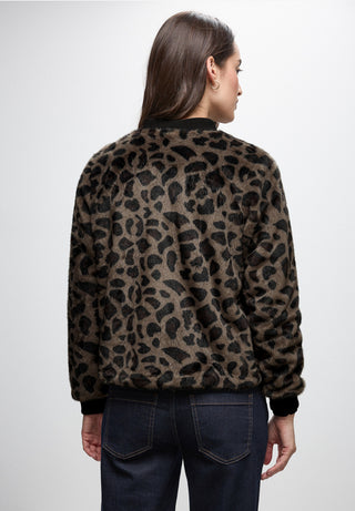 Leo Fur Bomber | Teddy Brown