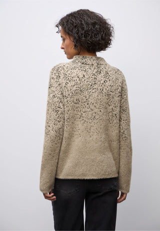 Feathered Yarn Jacquard Jumper | Sanded Beige