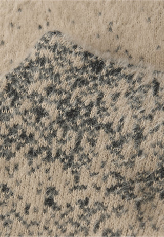 Feathered Yarn Jacquard Jumper | Sanded Beige