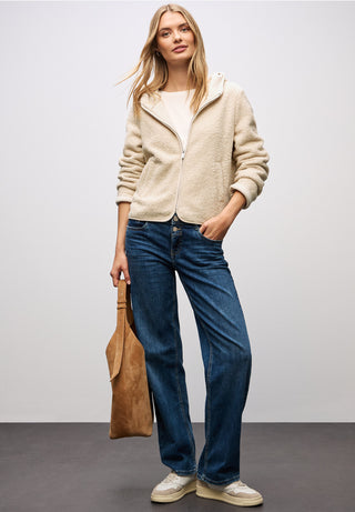 Teddy Hooded Jacket | Soft Warm Beige