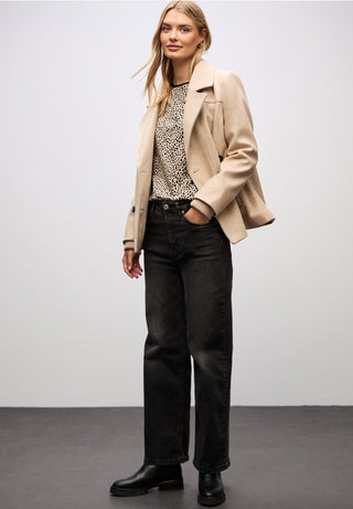 Leopard Jersey Tee | Sanded Beige