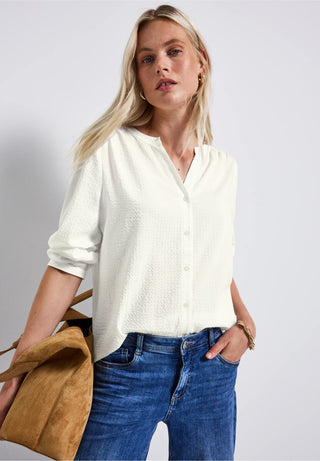 Seersucker Blouse | Off White