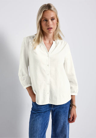Seersucker Blouse | Off White