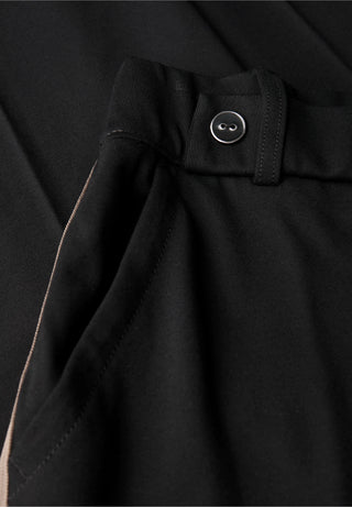 Straight Leg High Waist Trouser | Black