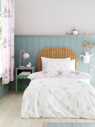 Bunny Tails Ditsy Flowers  Duvet Cover Set | Pink