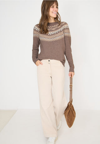 Fairisle Jumper | Chocolate Mousse Melange