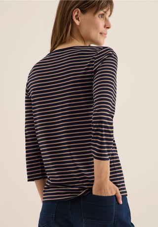 Stripped Boatneck | Urban Dark Blue Cocoa Taupe