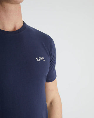 Basic Caden O Neck Tee | Navy Iris