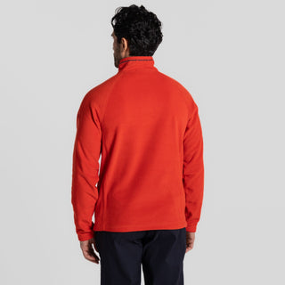 Men's Corey Half Zip Fleece | Pimento Red