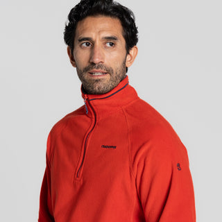 Men's Corey Half Zip Fleece | Pimento Red