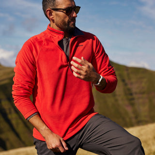 Men's Corey Half Zip Fleece | Pimento Red