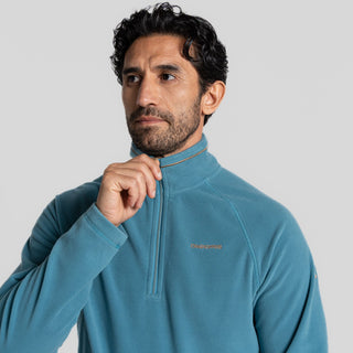 Men's National Trust Corey II Half Zip Fleece | Tranquil Blue