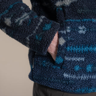 Men's National Trust Rawthey Half Zip Fleece | Blue Navy Print