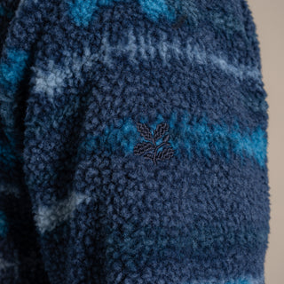 Men's National Trust Rawthey Half Zip Fleece | Blue Navy Print