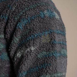 Men's National Trust Rawthey Half Zip Fleece | Woodland Green Print