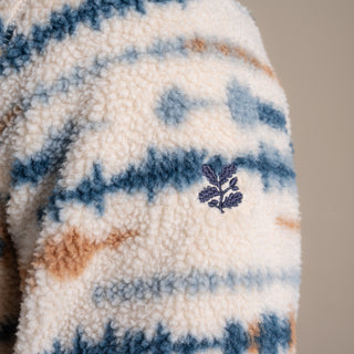 Men's National Trust Rawthey Half Zip Fleece | Ecru Print