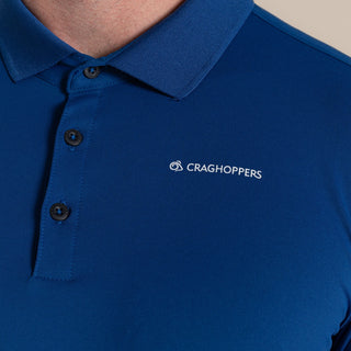 Men's NosiLife Bramshaw Golf Long Sleeved Polo Top | Deep Marina