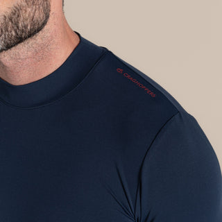 Men's NosiLife Golf Long Sleeved Mock Neck Top | Blue Navy