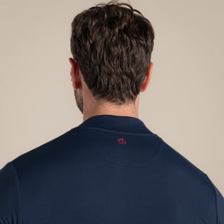 Men's NosiLife Golf Long Sleeved Mock Neck Top | Blue Navy