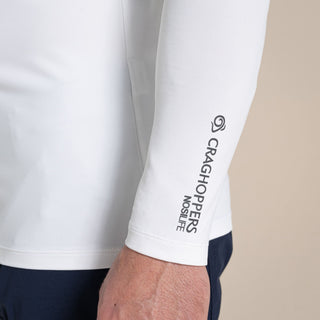Men's NosiLife Golf Long Sleeved Mock Neck Top | White