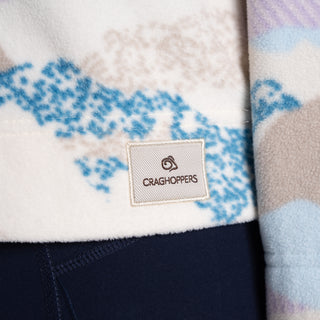 Women's Annjela Half Zip Fleece | Ecru Print