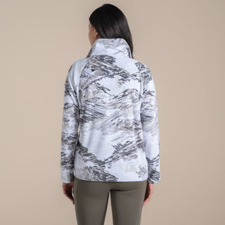 Women's Annjela Half Zip Fleece | Optic White Print