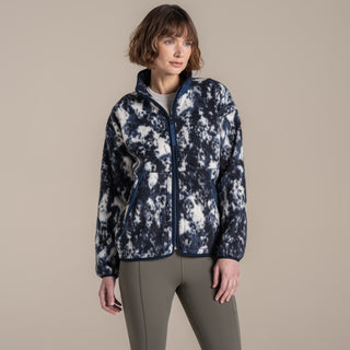 Women's Dante Full Zip Fleece | Dark Sapphire Print