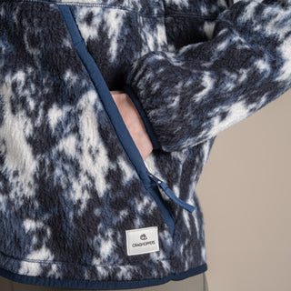 Women's Dante Full Zip Fleece | Dark Sapphire Print