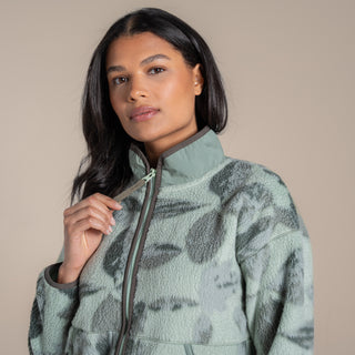 Women's Dante Full Zip Fleece | Sage Print
