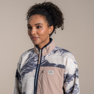 Women's Grange Half Zip | Ecru Print