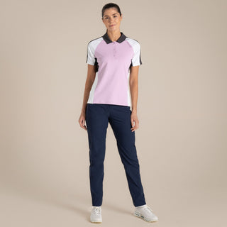 Women's NosiLife Hazelmere Golf Short Sleeved Polo Top | Orchid / White