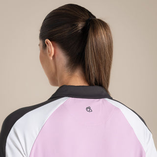 Women's NosiLife Hazelmere Golf Short Sleeved Polo Top | Orchid / White